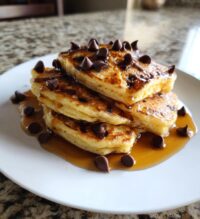 4 ingredient chocolate chip pancakes