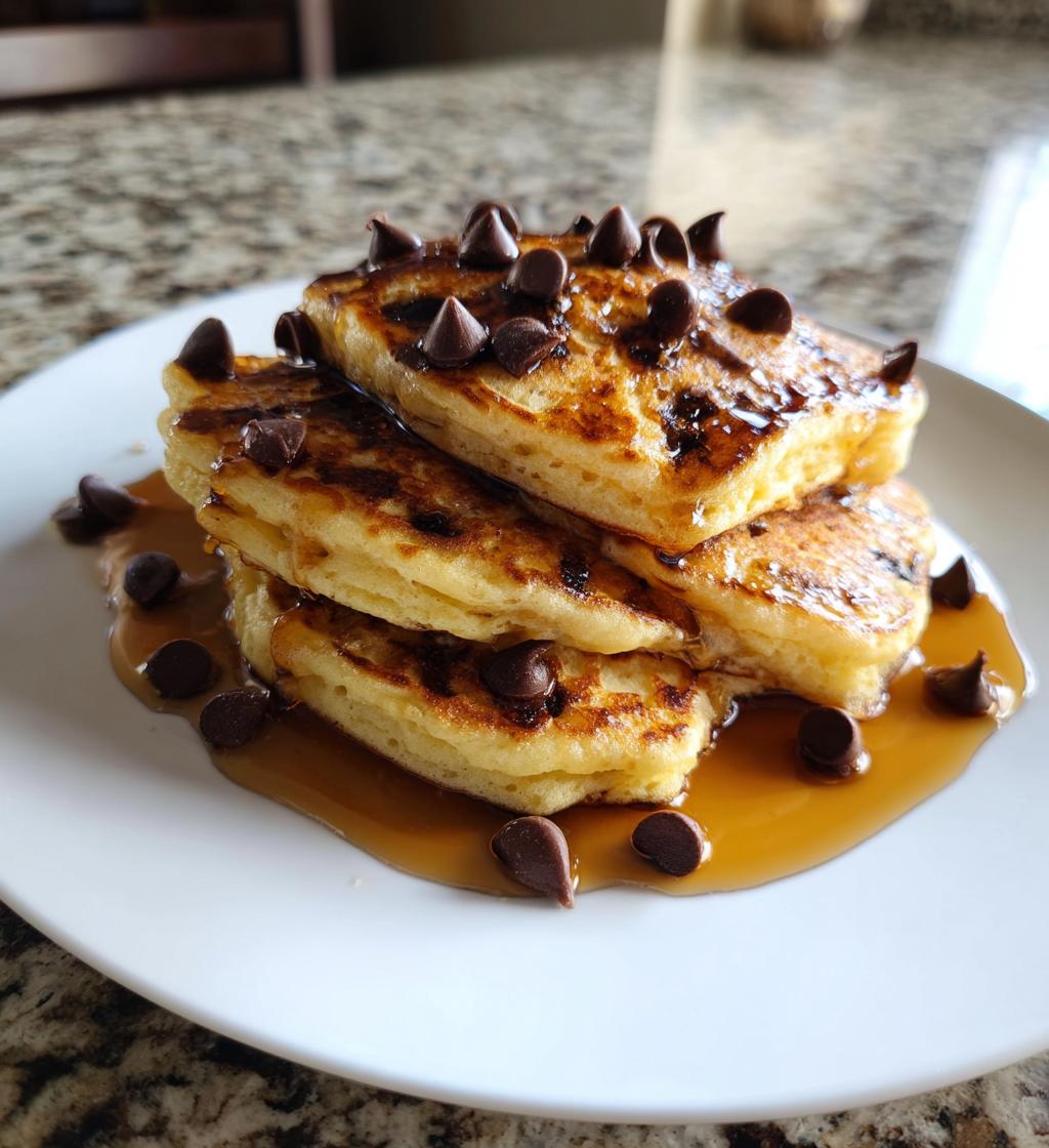 4 ingredient chocolate chip pancakes