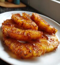 air fryer caramelized pineapple