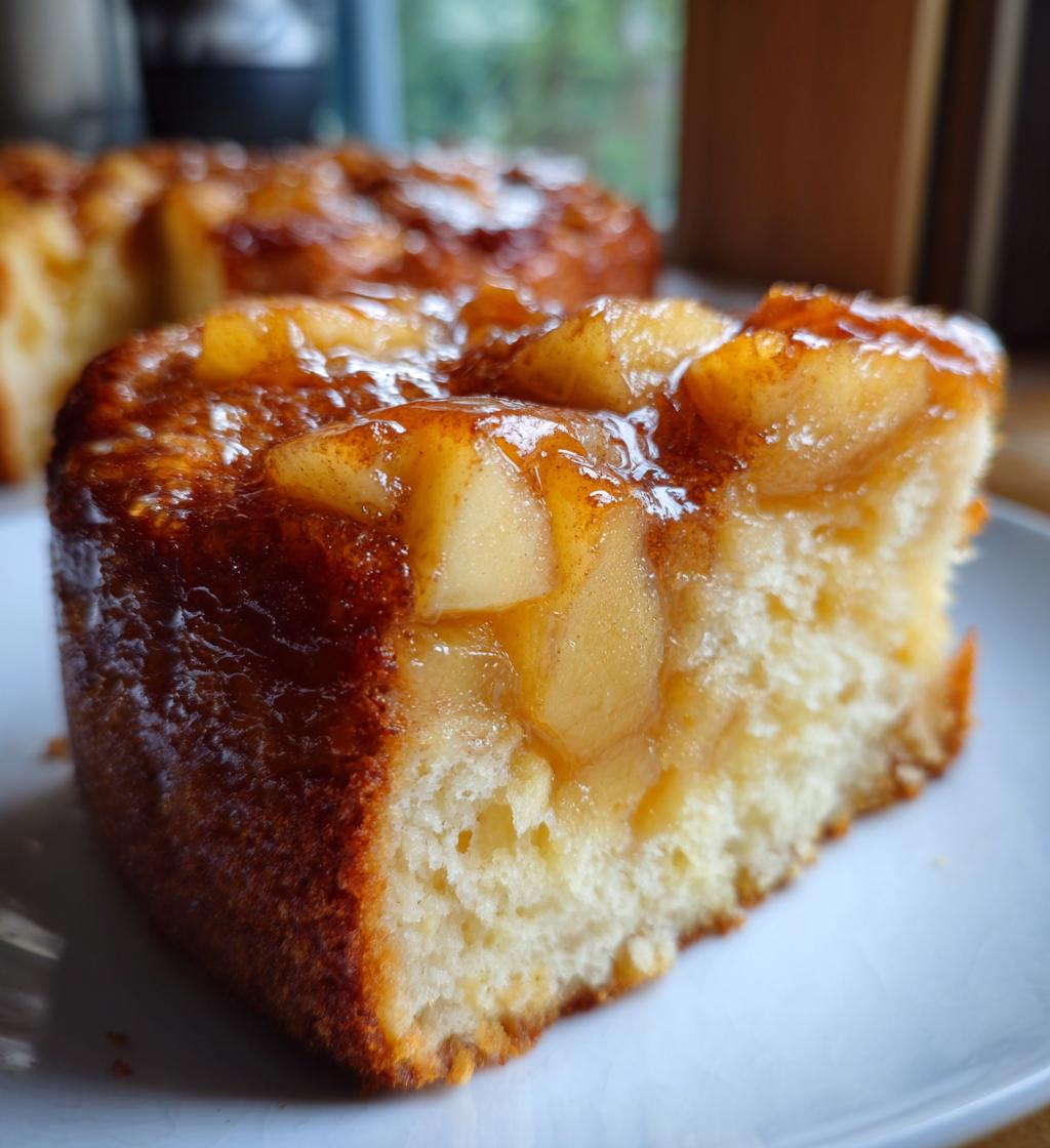 apple coffee cake with apple cider glaze