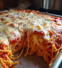 baked cream cheese spaghetti casserole 2