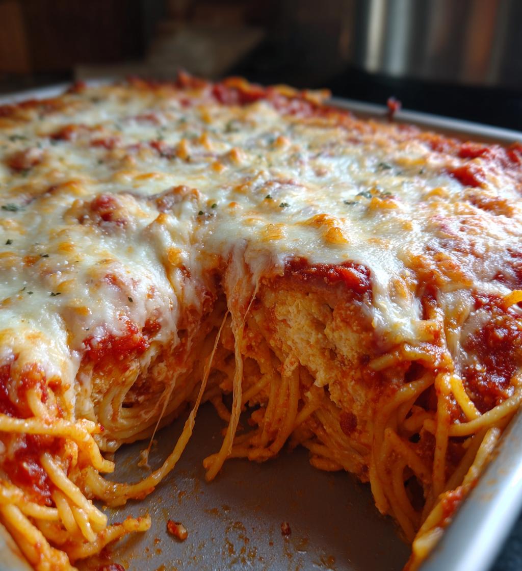 baked cream cheese spaghetti casserole 2
