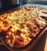 baked cream cheese spaghetti casserole 3