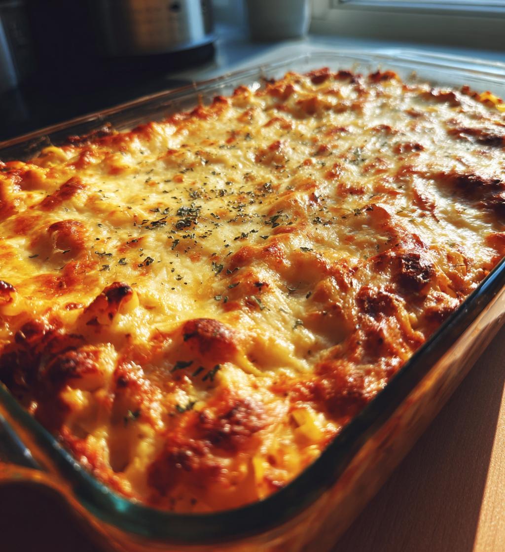 baked cream cheese spaghetti casserole 3