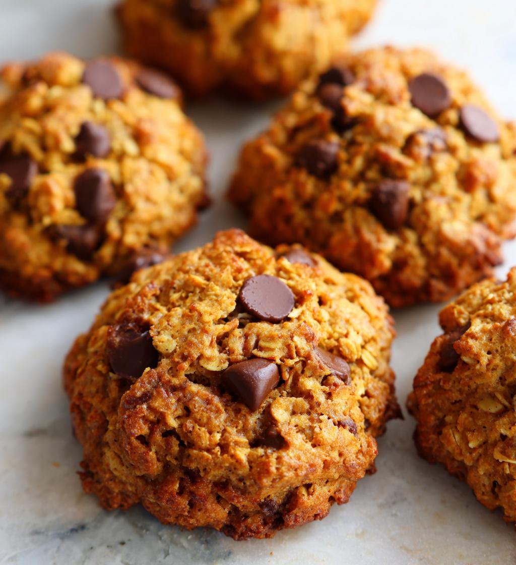 banana oatmeal high protein breakfast cookies