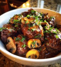 beef tips with mushroom gravy