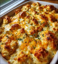 biscuits and gravy breakfast casserole
