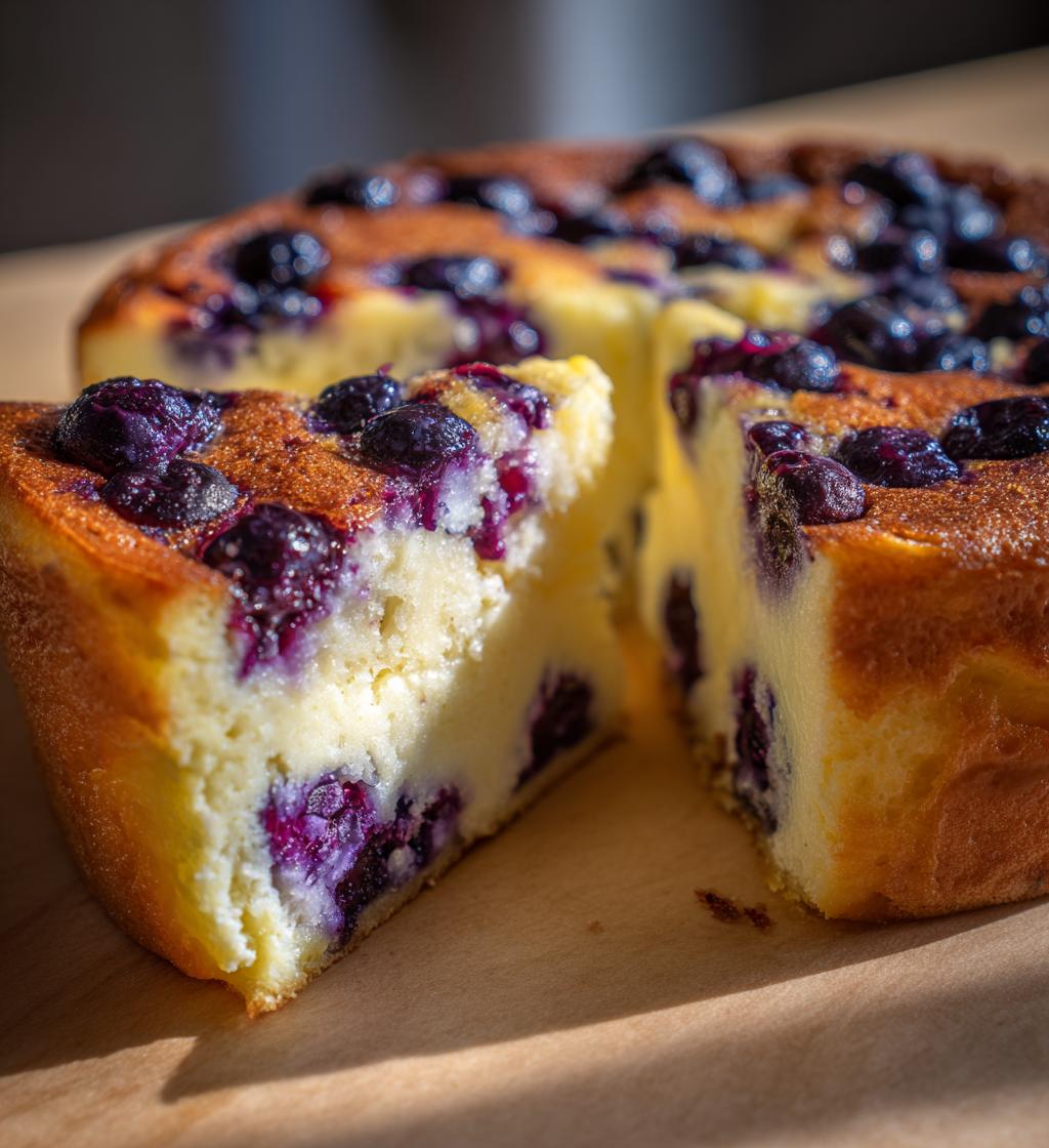 blueberry custard cake
