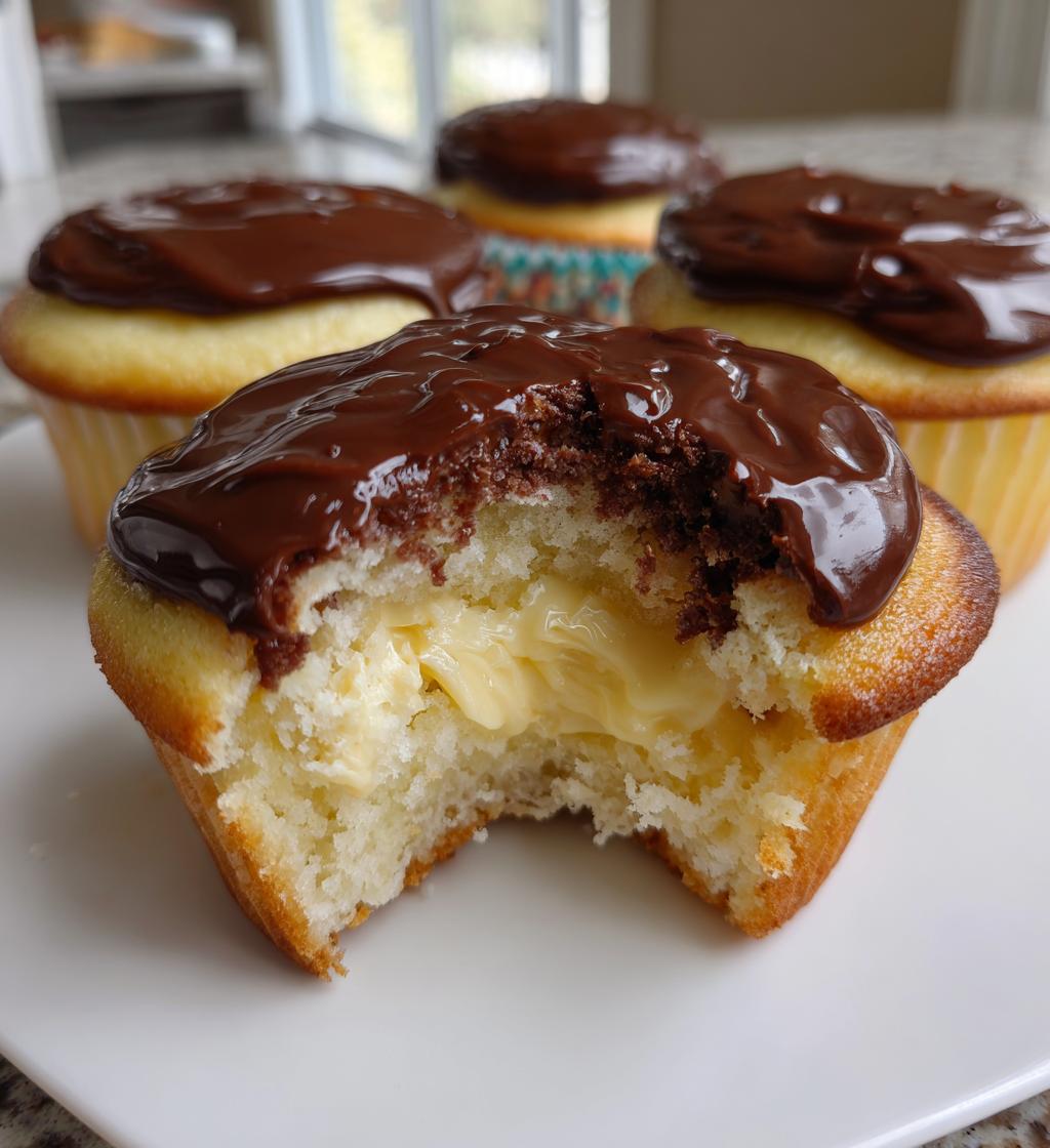 boston cream pie cupcakes