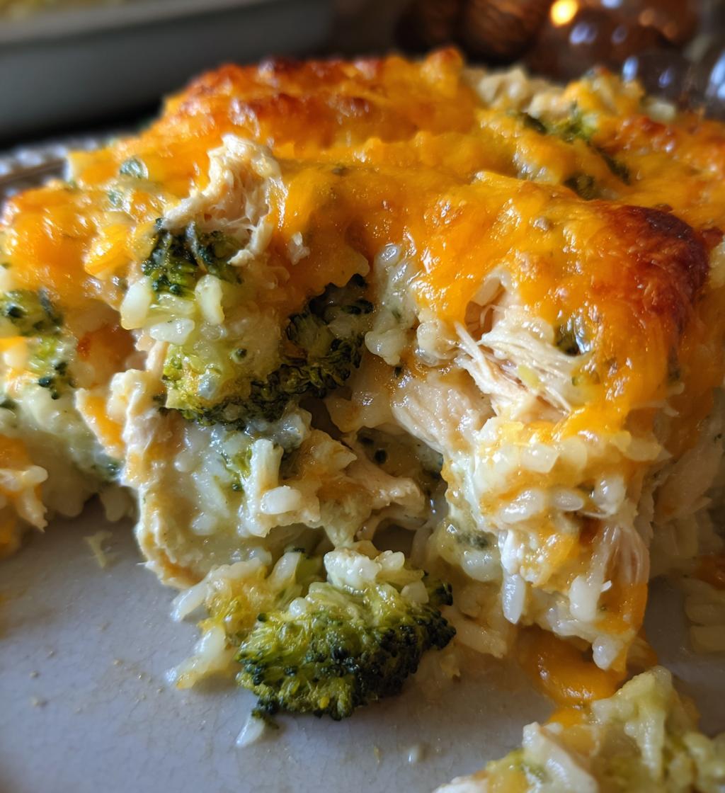 broccoli rice cheese and chicken casserole