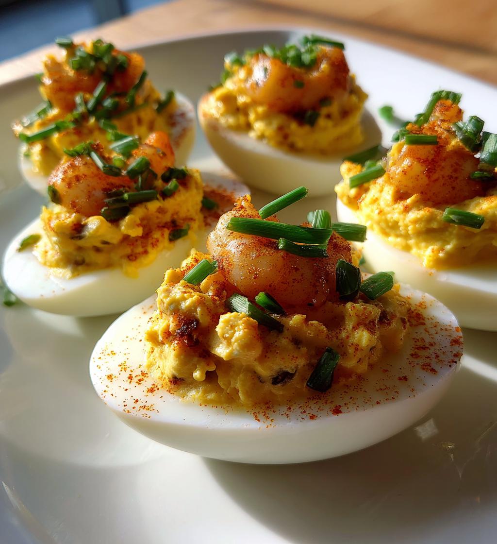 cajun shrimp deviled eggs