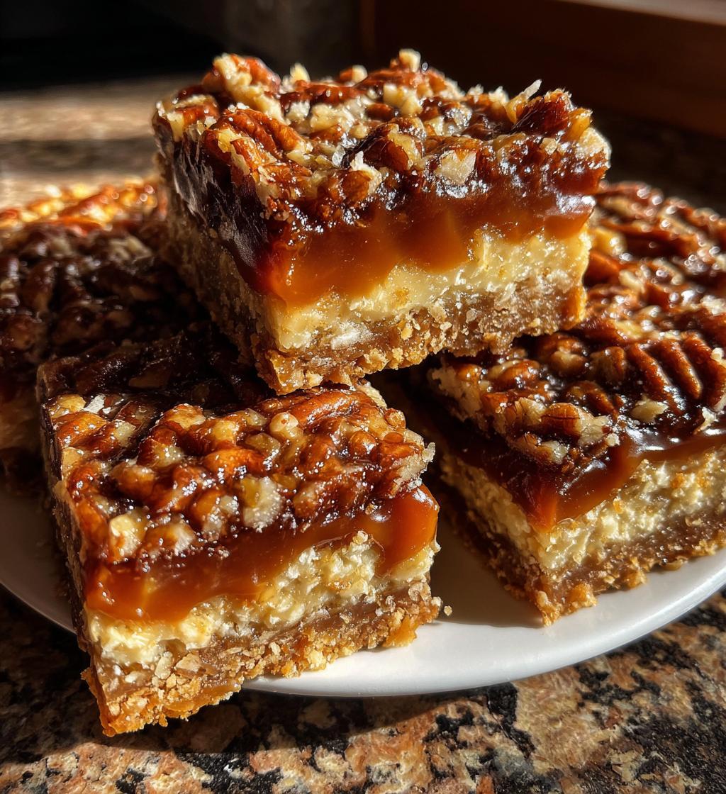 caramel pecan dream bars