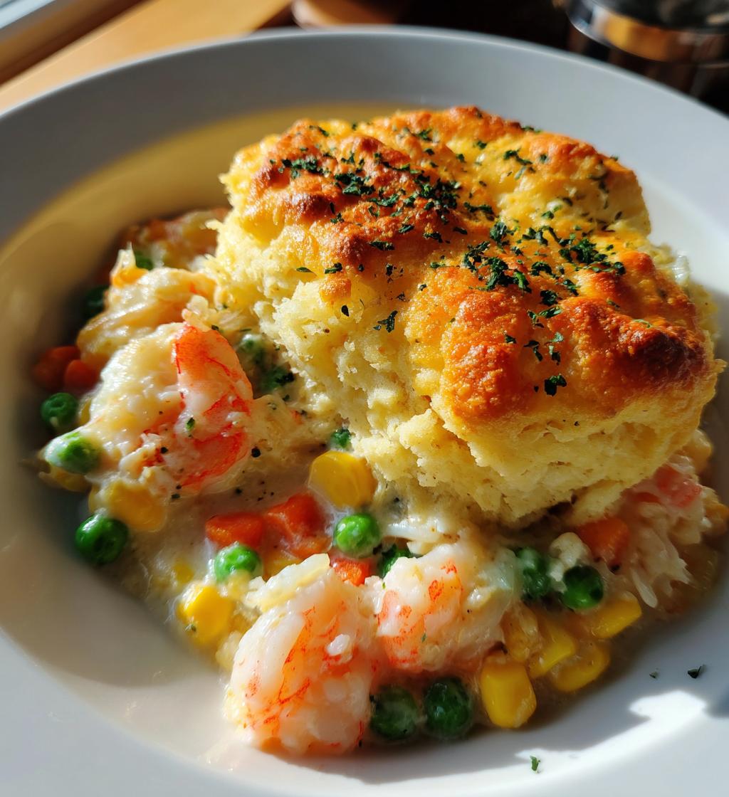 cheddar bay biscuit seafood pot pie