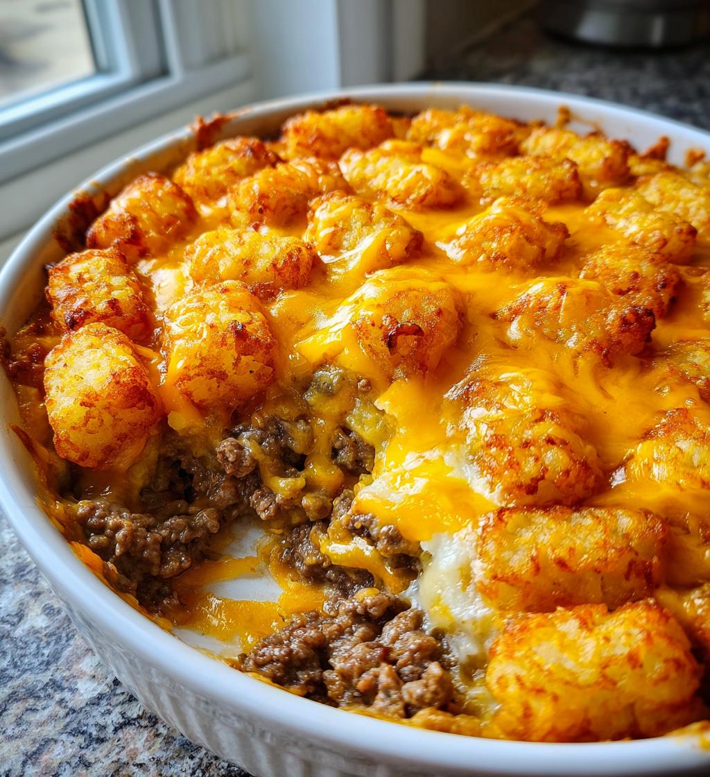 cheeseburger tater tot casserole recipe