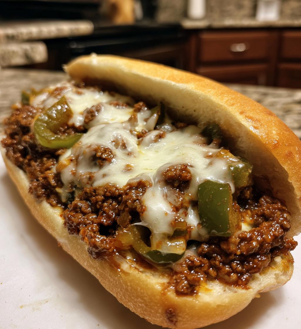cheesesteak style sloppy joes