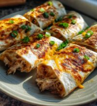cheesy garlic chicken wraps