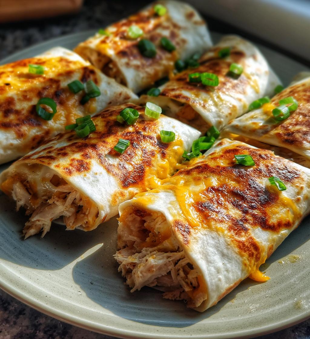 cheesy garlic chicken wraps