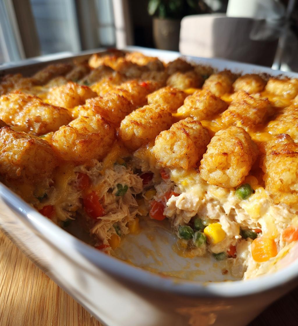 chicken and tater tot casserole recipe