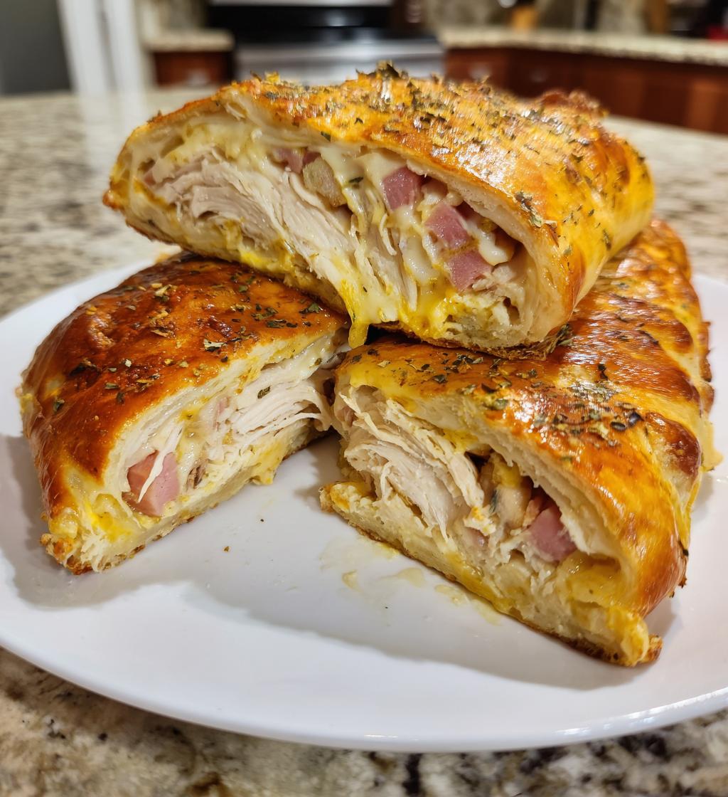 chicken cordon bleu stromboli