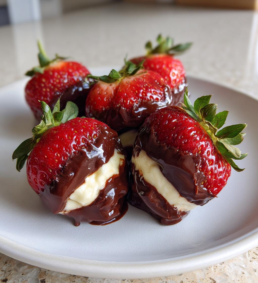 chocolate covered cheesecake strawberries
