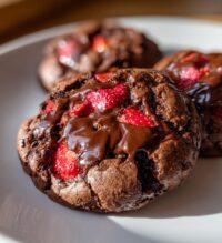 chocolate covered strawberry cookies perfect for your sweetheart