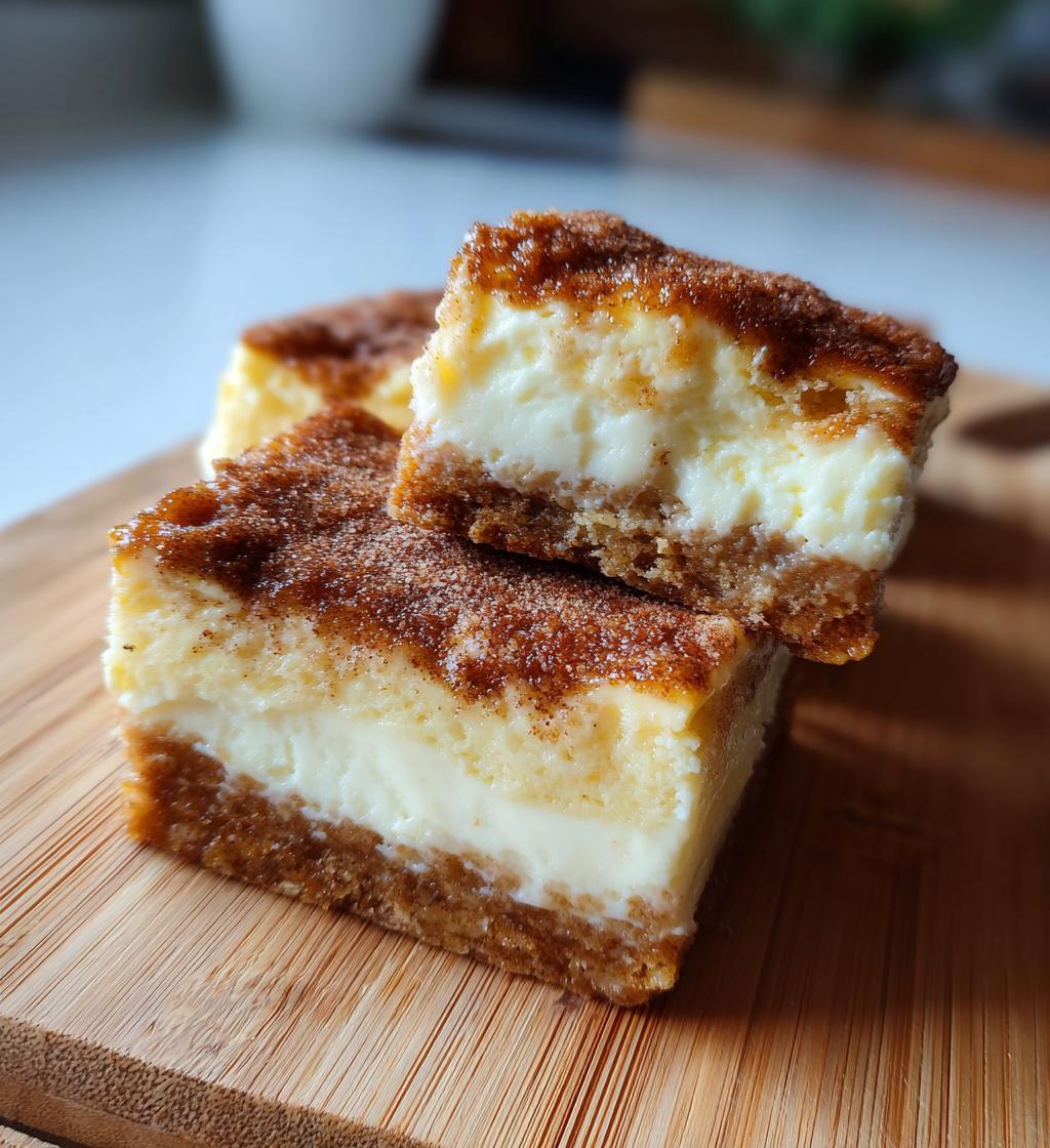churro cheesecake bars