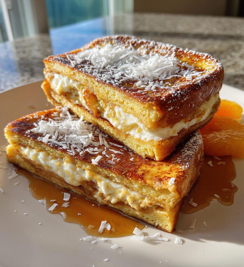 coconut stuffed french toast