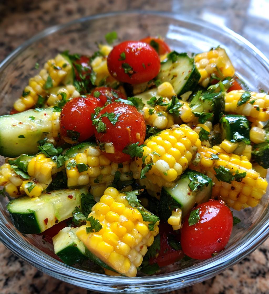 corn tomato and cucumber salad