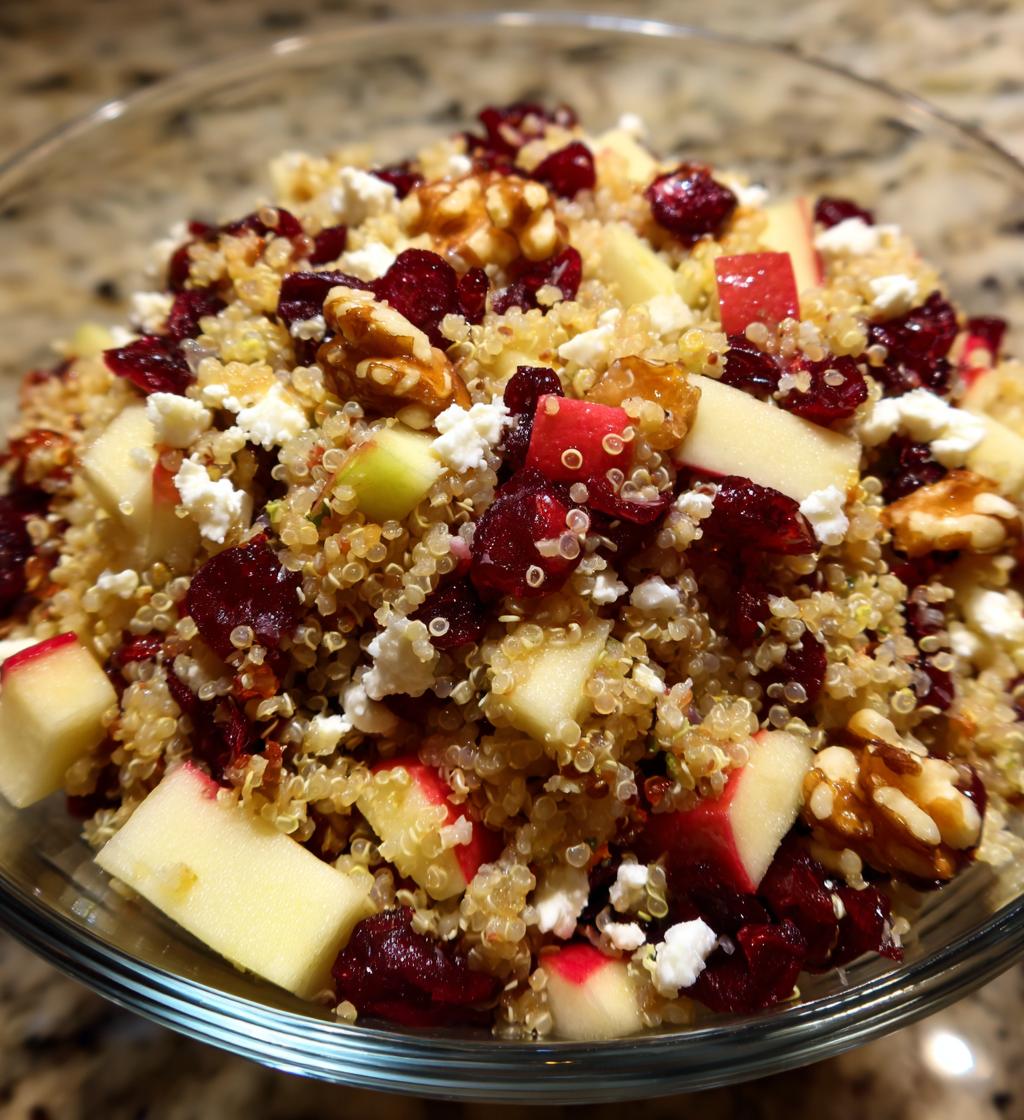 cranberry apple quinoa salad