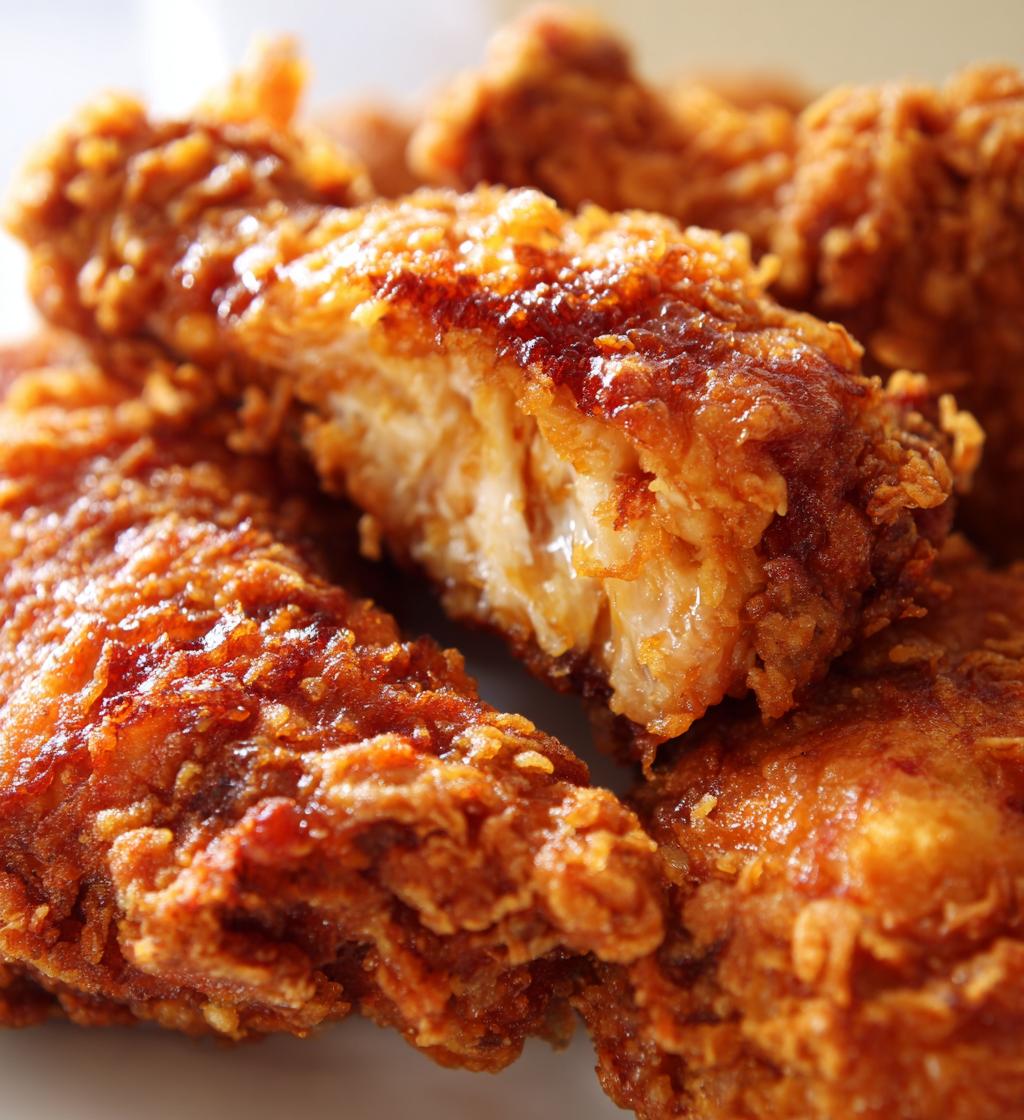 crispy juicy fried chicken