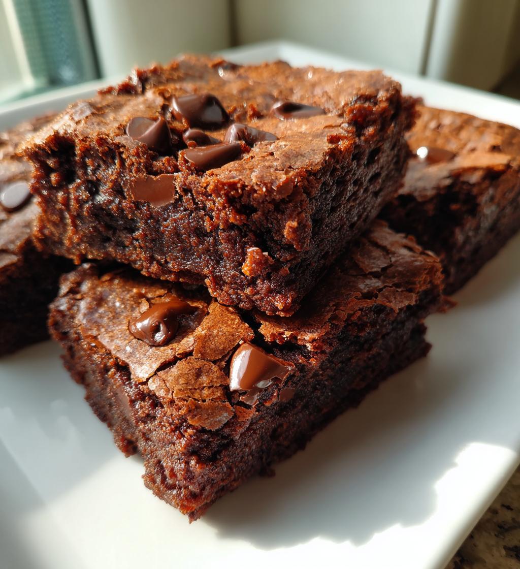 decadent double chocolate brownies