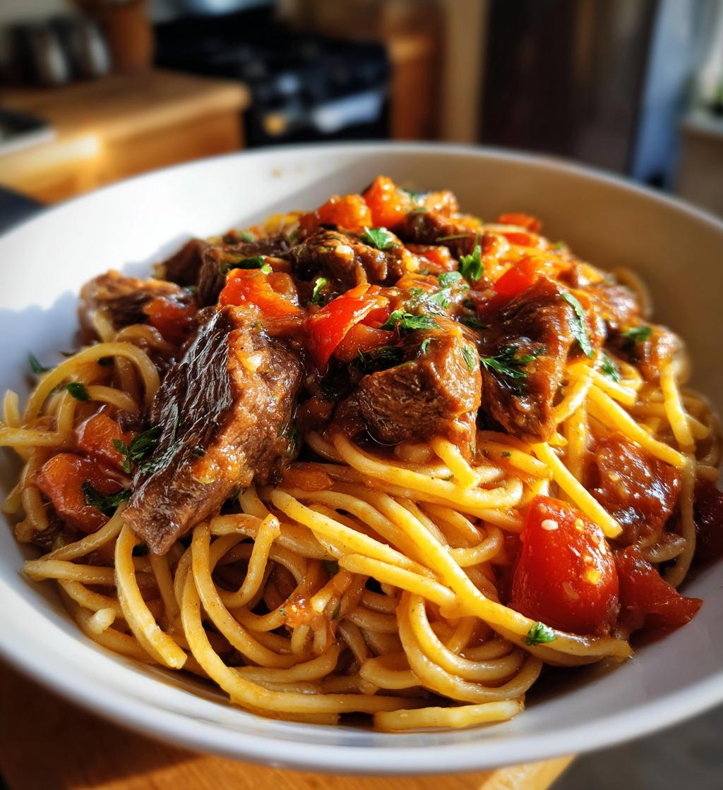 delicious garlic beef pasta a must try slow cooker recipe