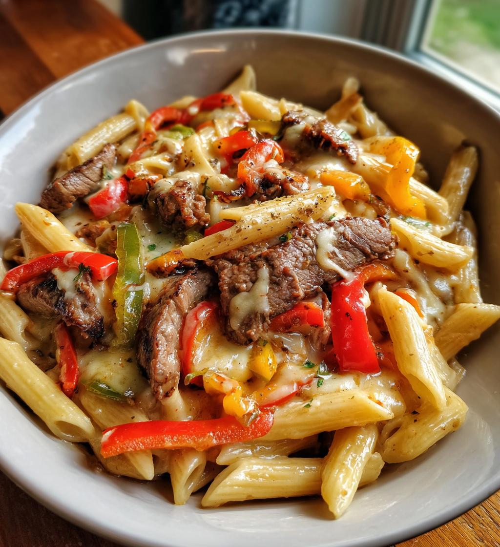 delicious philly cheese steak pasta recipe for family dinners