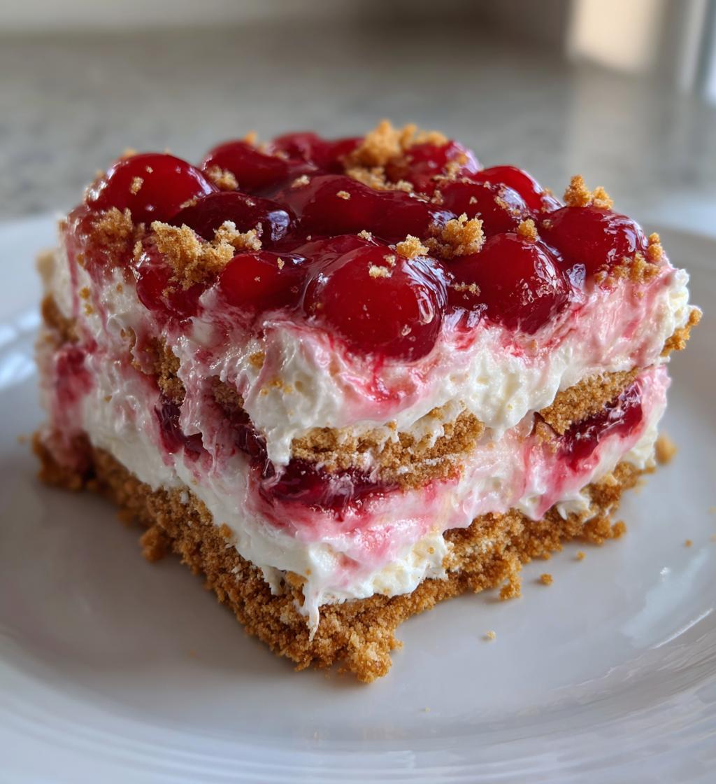 dreamy cherry cheesecake fluff