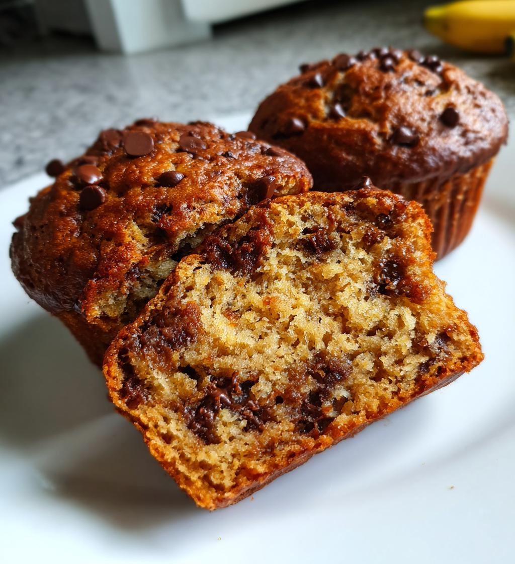 easy banana chocolate chip muffins recipe