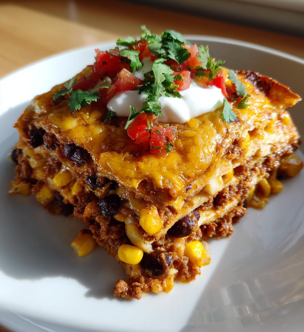 easy mexican taco lasagna
