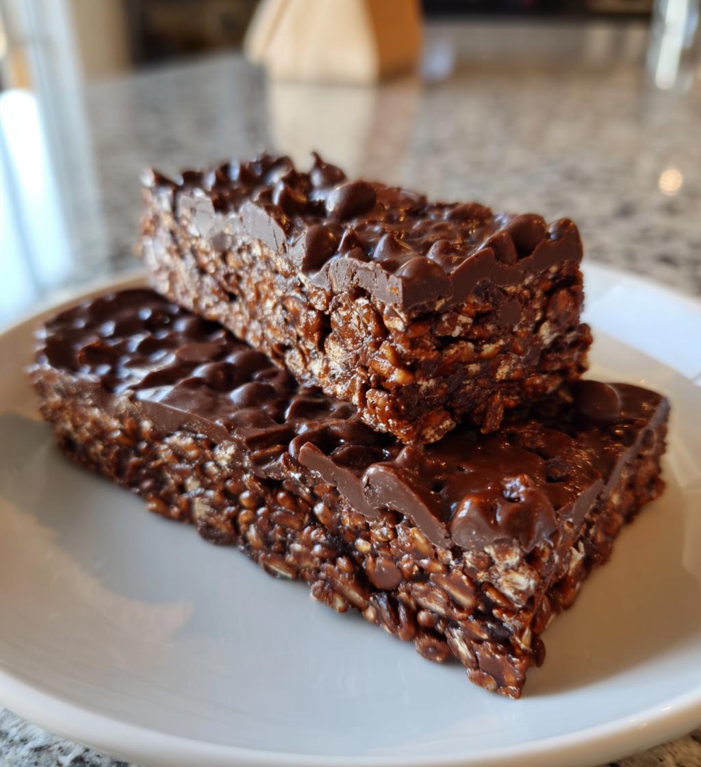 easy no bake chocolate oat bars