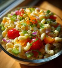 elbow macaroni pasta salad easy recipe
