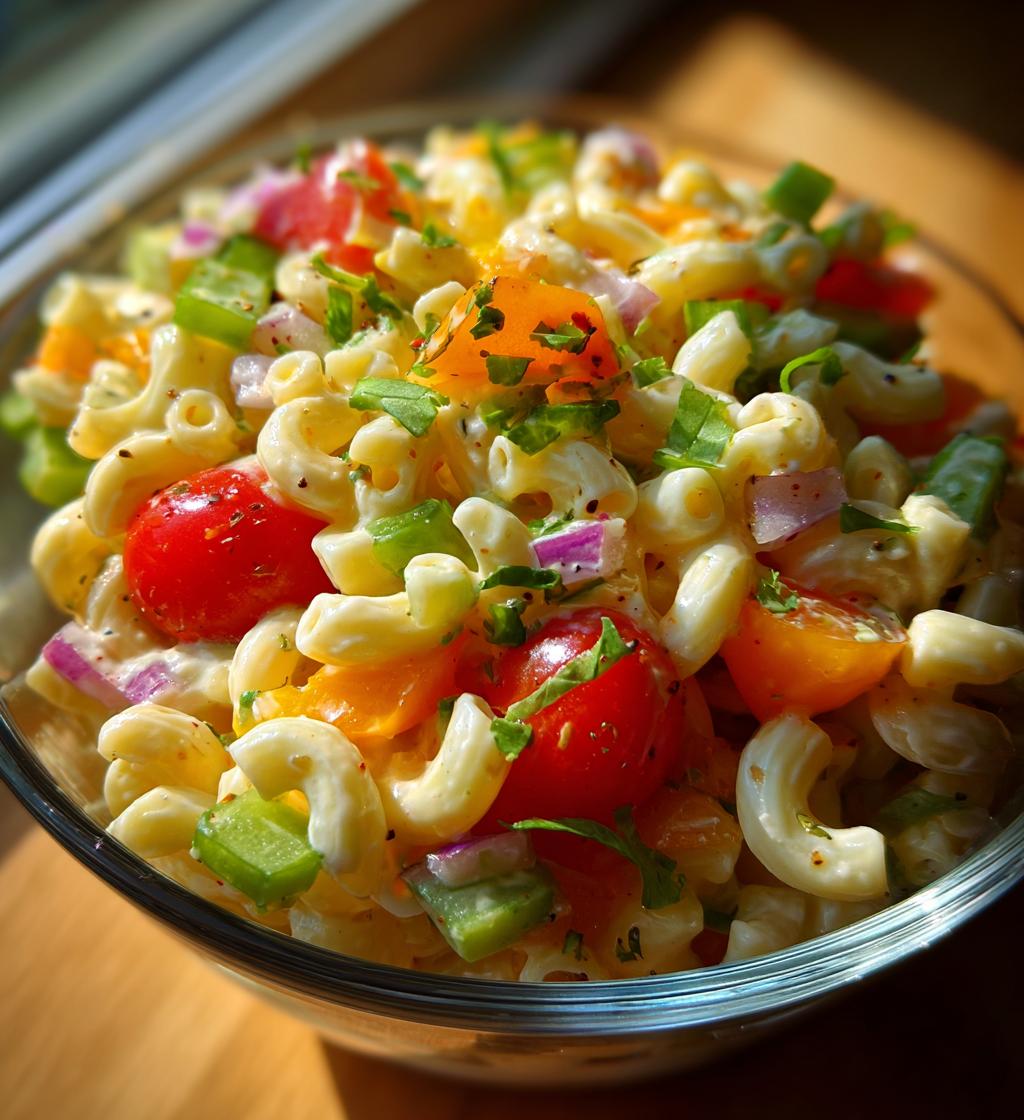 elbow macaroni pasta salad easy recipe