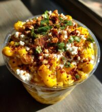 elote en vaso corn in a cup
