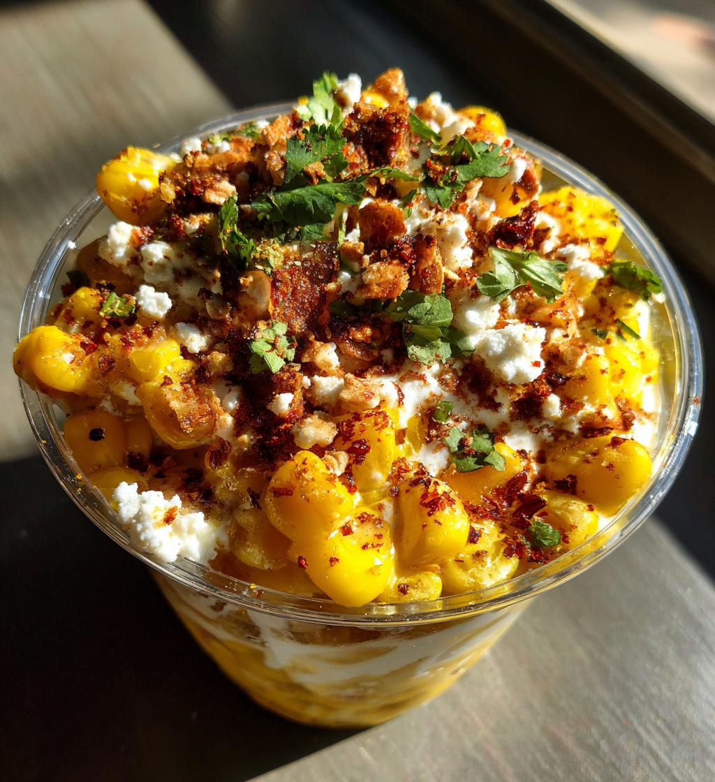 elote en vaso corn in a cup