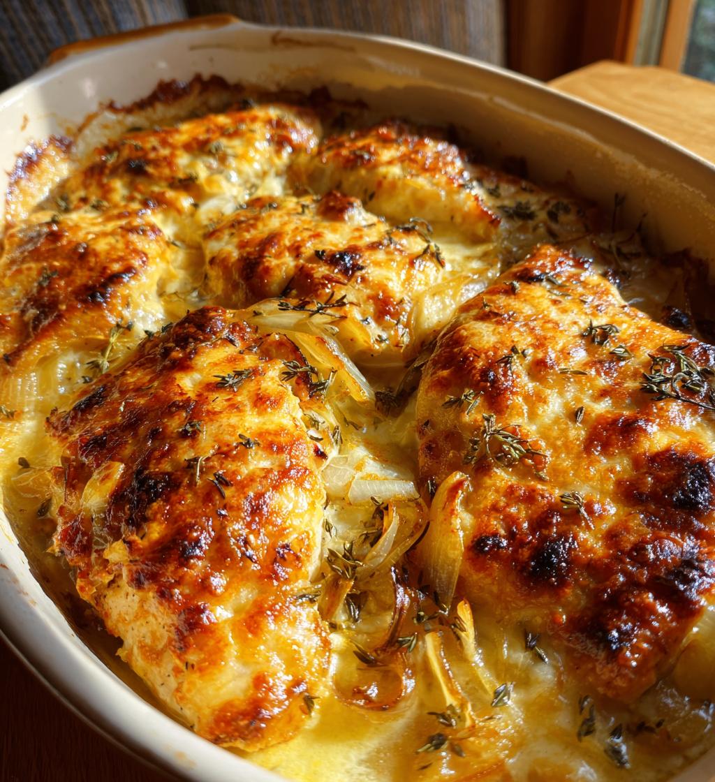 french onion chicken bake