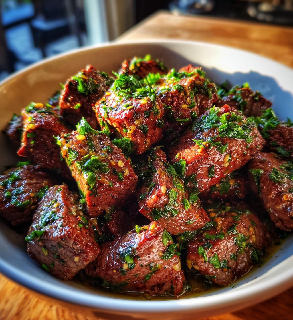 garlic butter steak bites recipe