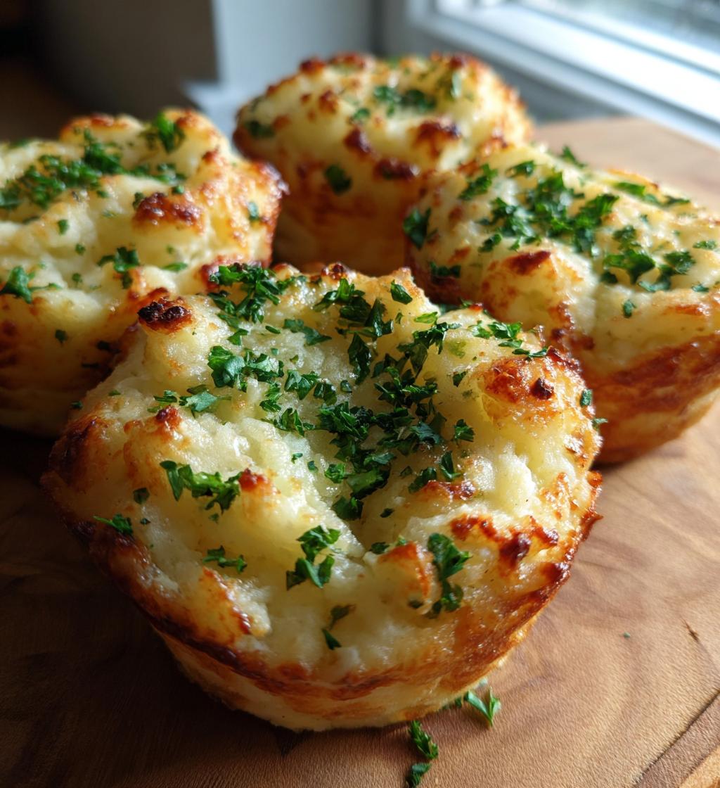 garlic parmesan mashed potato cups
