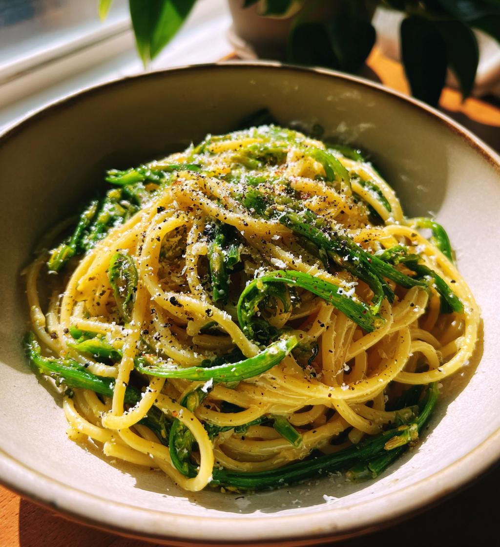 garlic scape pasta