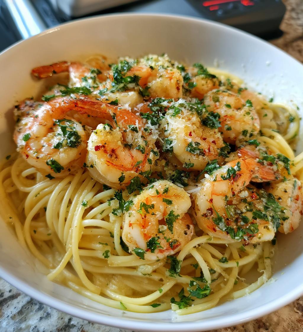 garlic shrimp pasta