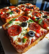 garlic toast pizzas 2