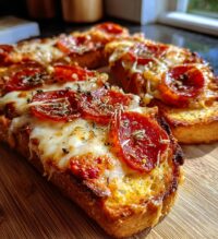 garlic toast pizzas