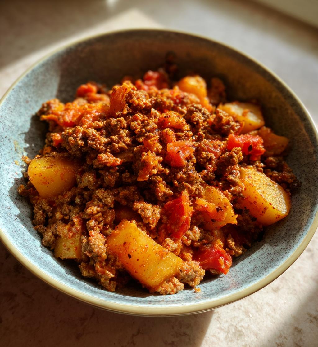 ground beef with potatoes