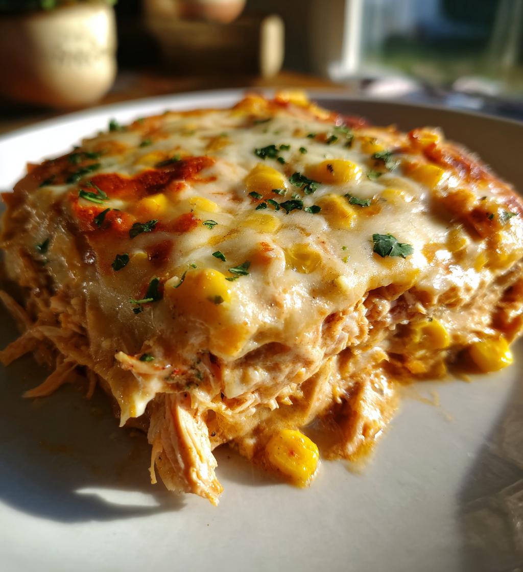 heavenly creamy chicken enchilada casserole